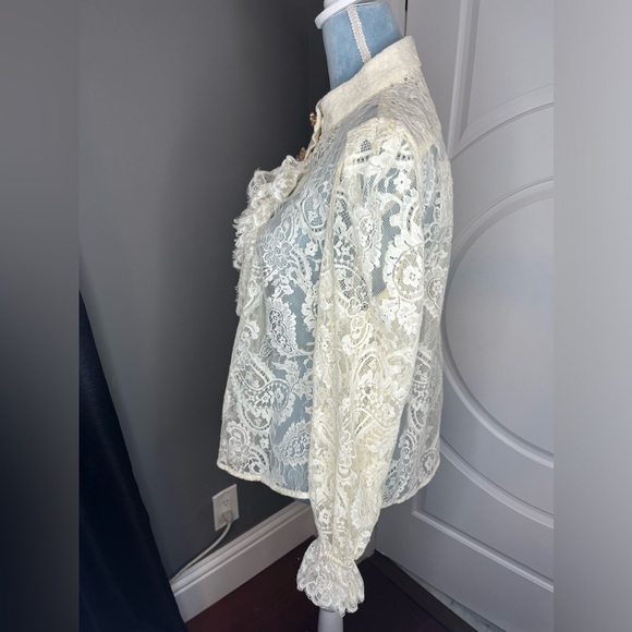 NWT ZIMMERMANN Lyrical Lace blouse Size 3 - Picture 4 of 7
